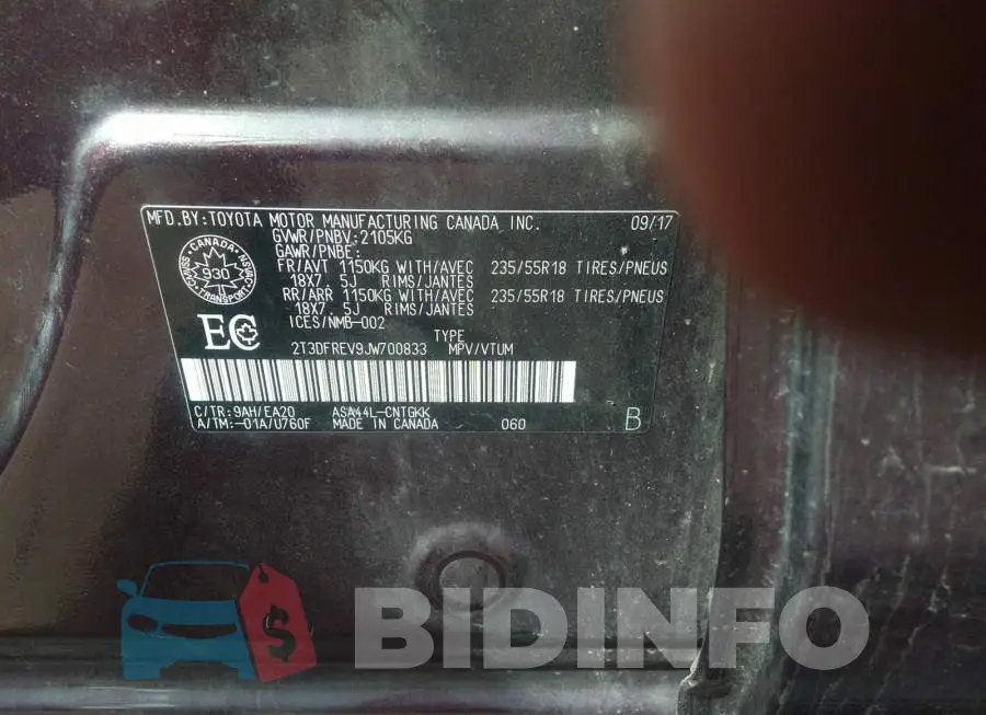 2T3DFREV9JW700833 Photo# 9