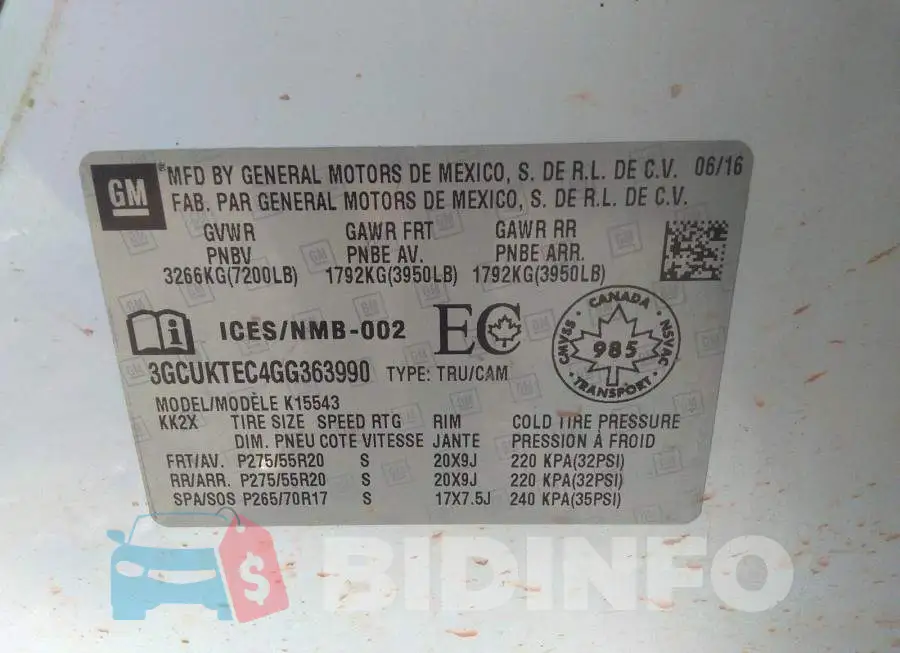 3GCUKTEC4GG363990 Photo# 9
