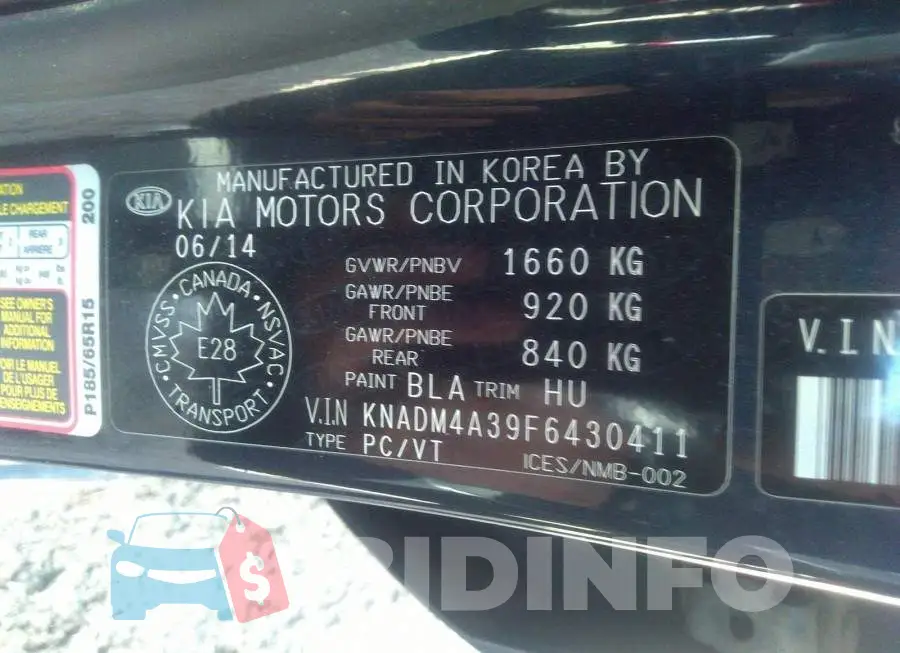 KNADM4A39F6430411 Photo# 9