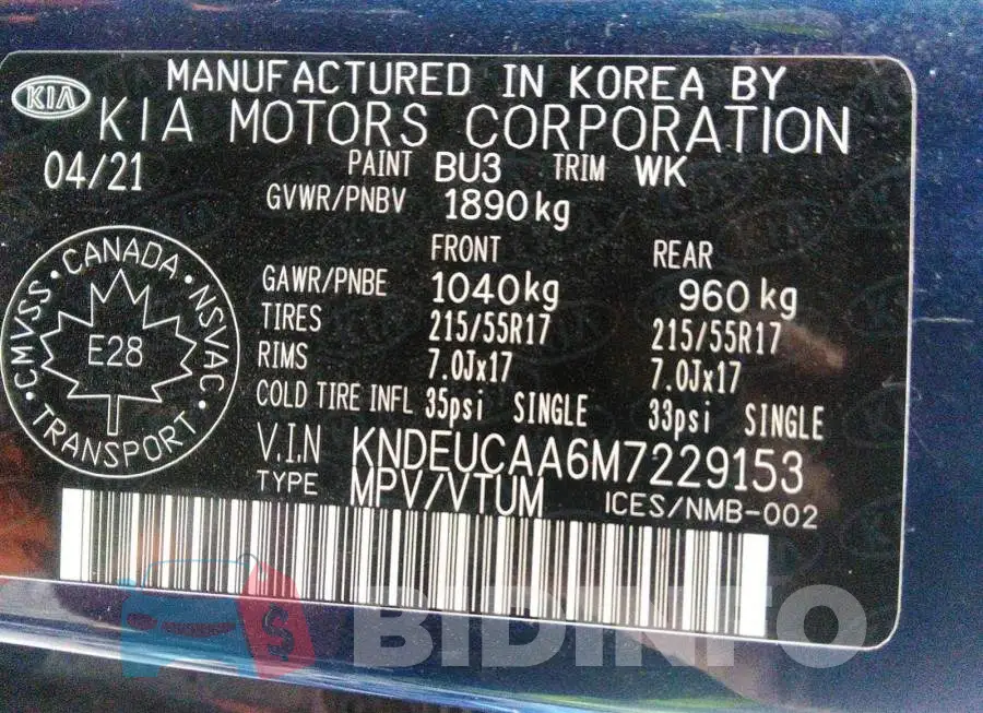 KNDEUCAA6M7229153 Photo# 9