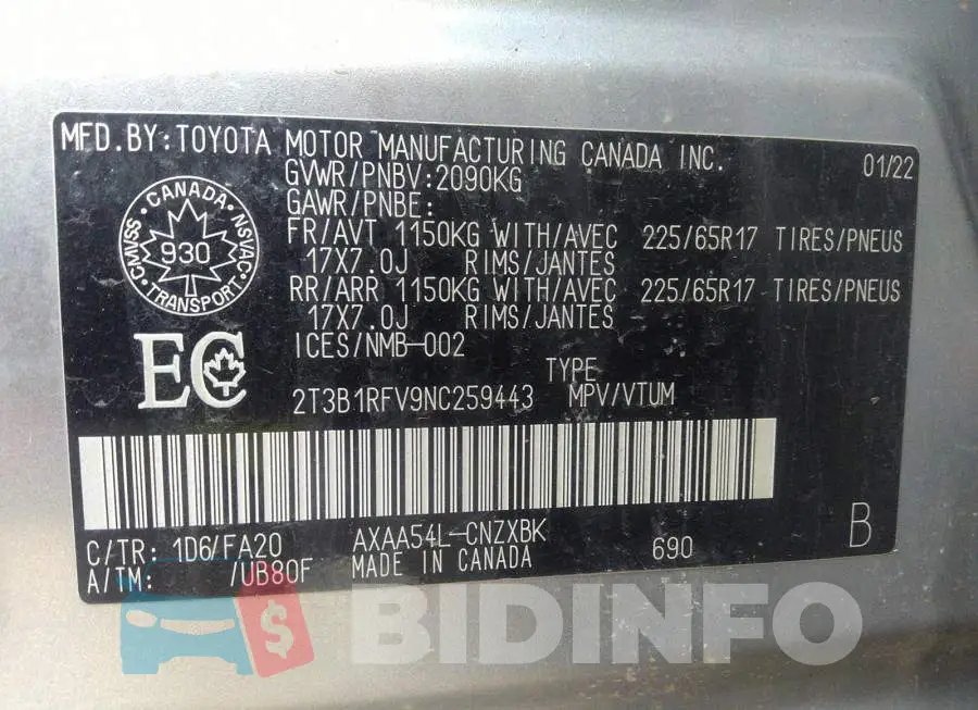 2T3B1RFV9NC259443 Photo# 9