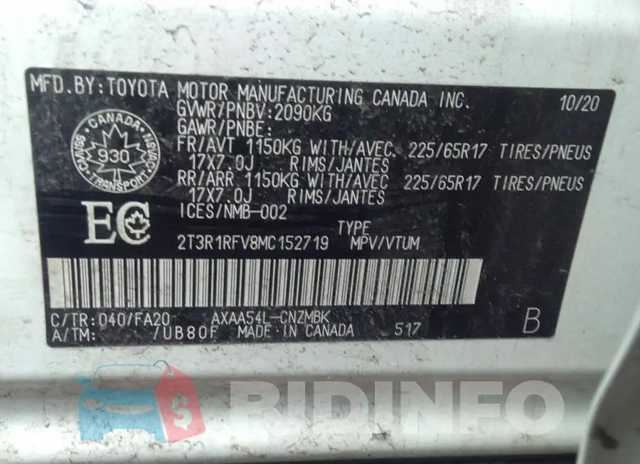 2T3R1RFV8MC152719 Photo# 9