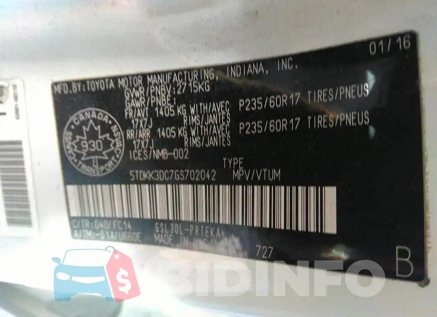 5TDKK3DC7GS702042 Photo# 9