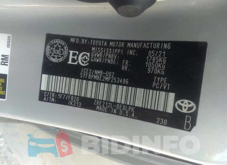 5YFBPMBE2MP253496 Photo# 9