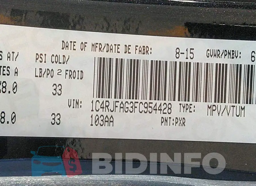1C4RJFAG3FC954428 Photo# 9