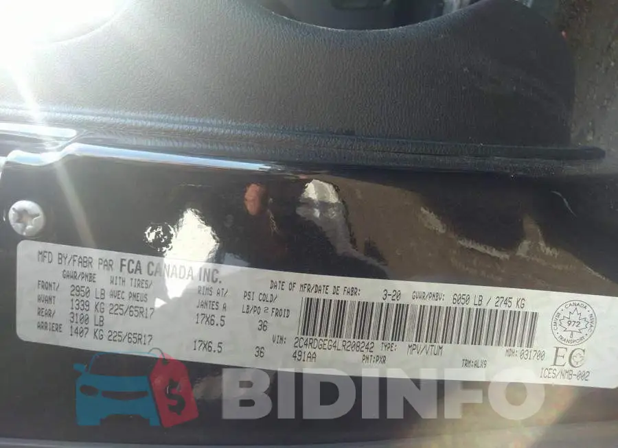 2C4RDGEG4LR208242 Photo# 9