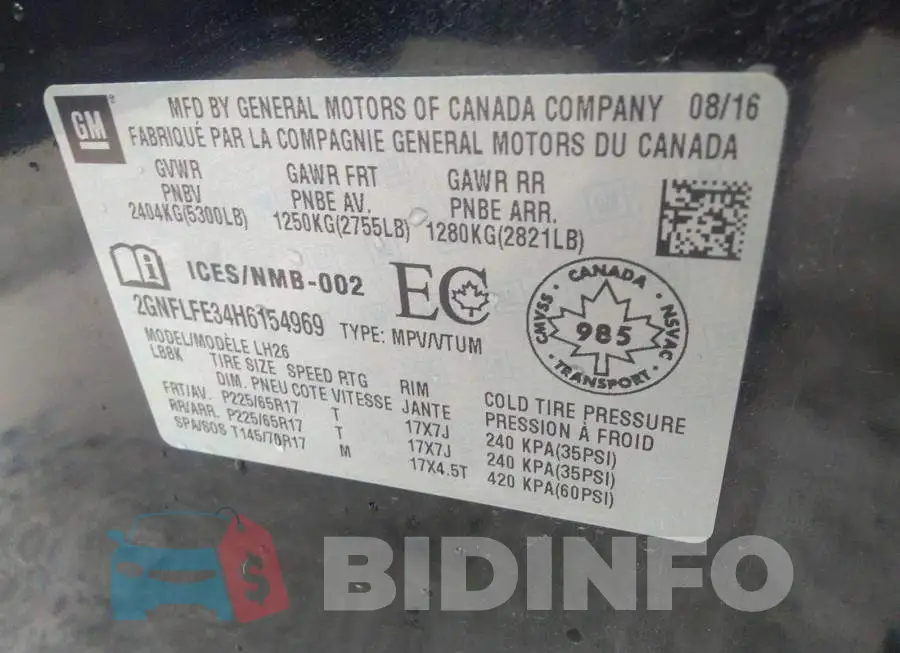 2GNFLFE34H6154969 Photo# 9