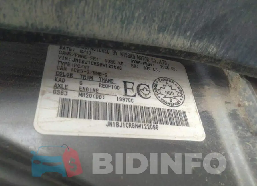 JN1BJ1CR9HW122096 Photo# 9