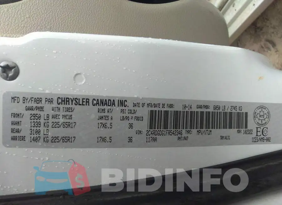 2C4RDGDG1FR542346 Photo# 9