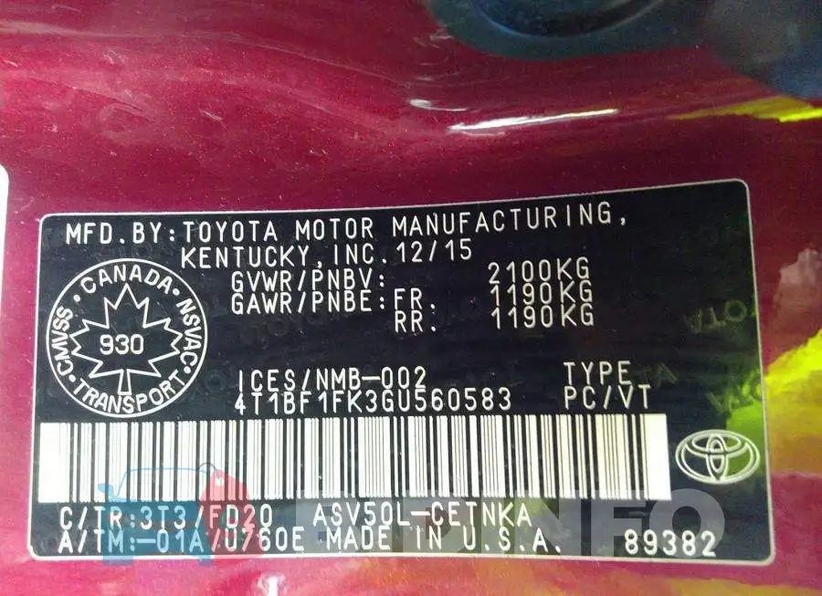 4T1BF1FK3GU560583 Photo# 9