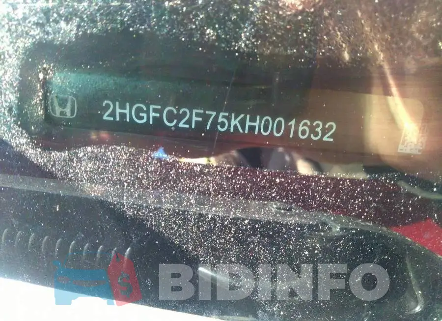 2HGFC2F75KH001632 Photo# 9