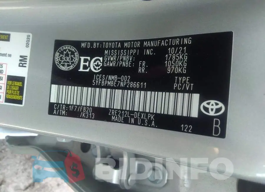 5YFBPMBE7NP286611 Photo# 9