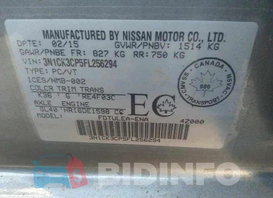 3N1CK3CP5FL256294 Photo# 9