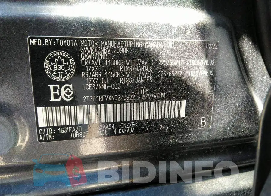 2T3B1RFVXNC270922 Photo# 9