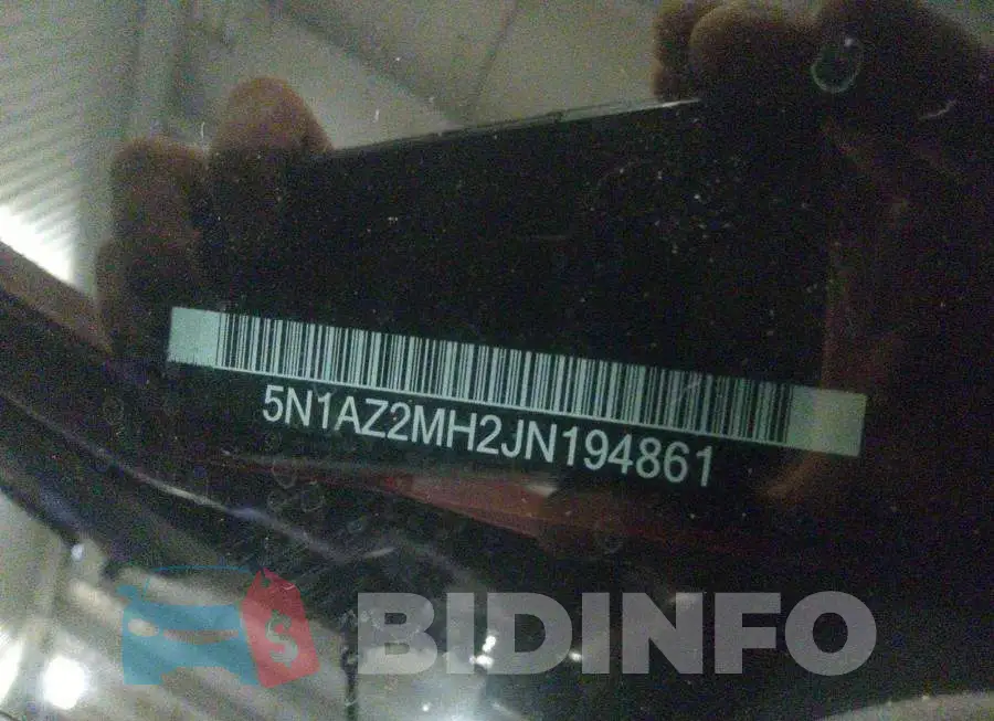 5N1AZ2MH2JN194861 Photo# 9