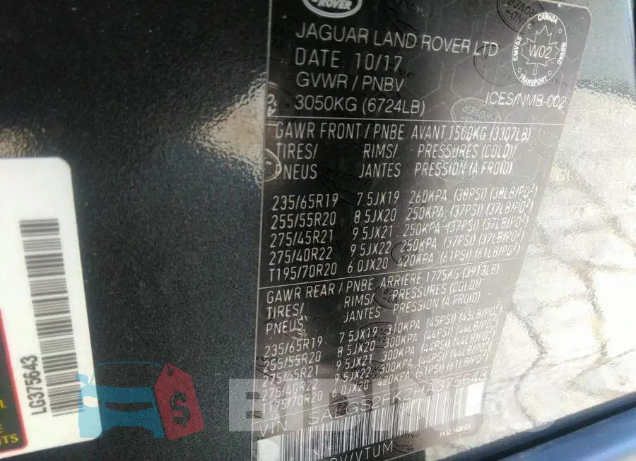 SALGS2FK2HA375643 Photo# 9