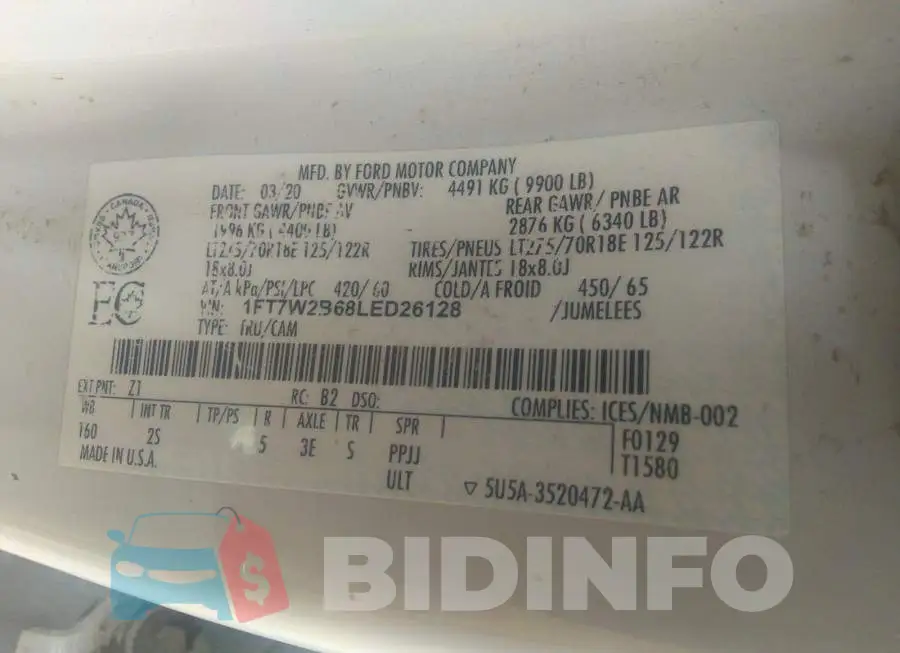 1FT7W2B68LED26128 Photo# 9