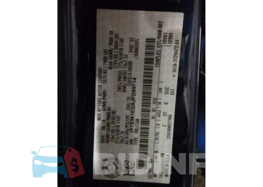 1FTEW1EGXJFD89714 Photo# 9