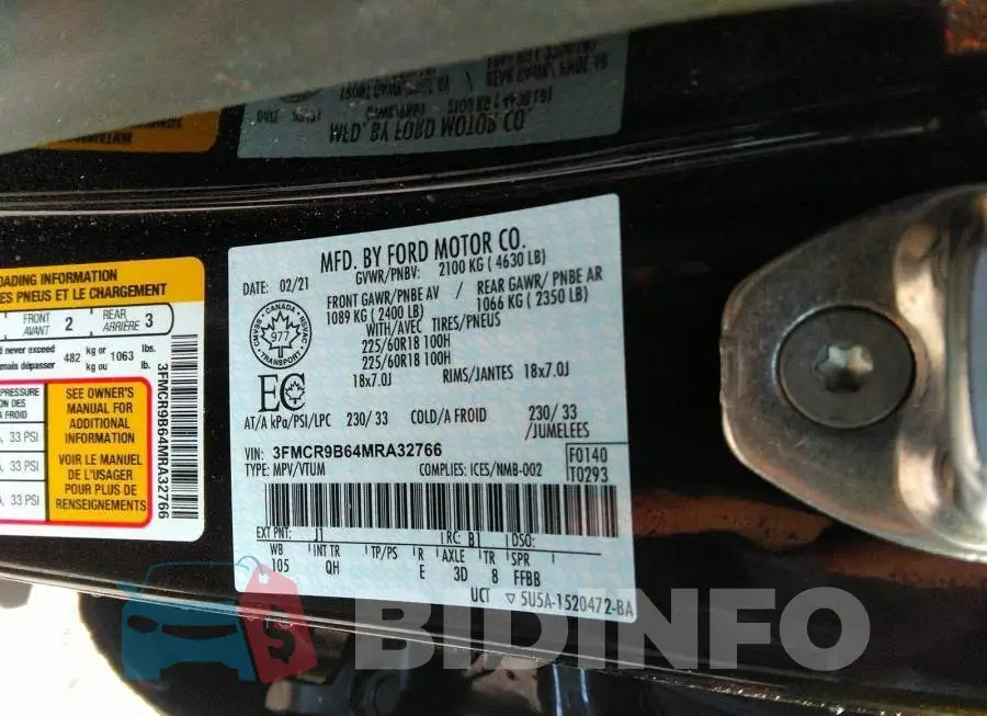 3FMCR9B64MRA32766 Photo# 9