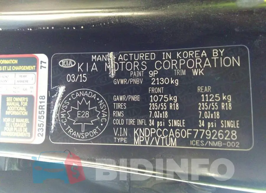 KNDPCCA60F7792628 Photo# 9