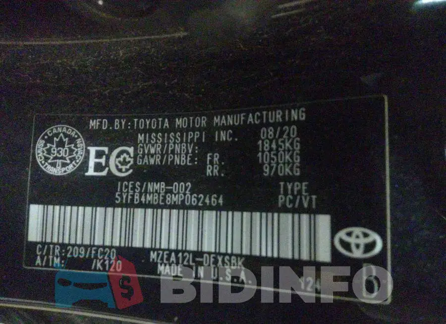 5YFB4MBE8MP062464 Photo# 9
