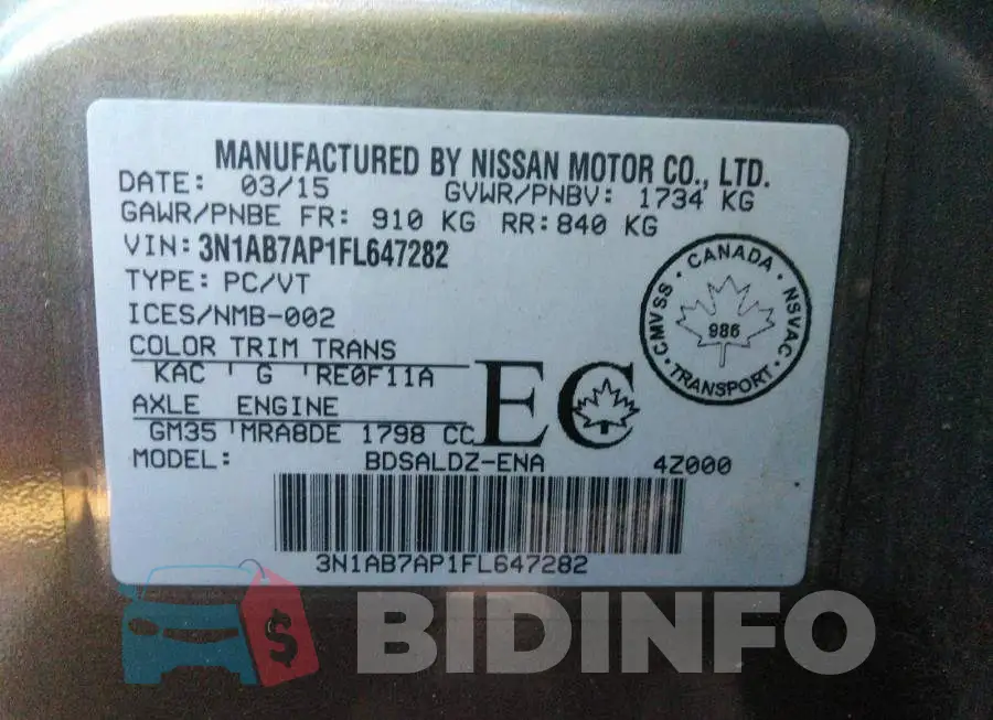 3N1AB7AP1FL647282 Photo# 9