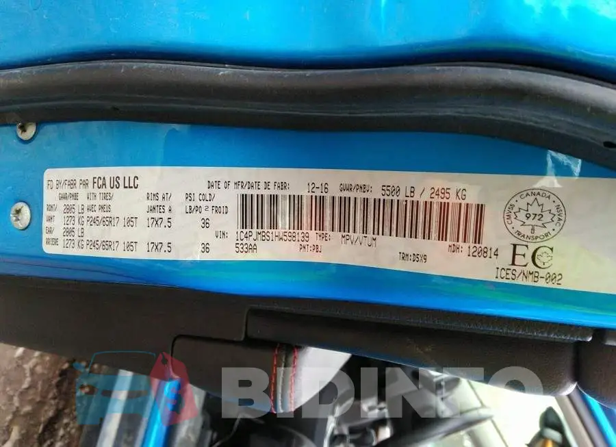 1C4PJMBS1HW598139 Photo# 9