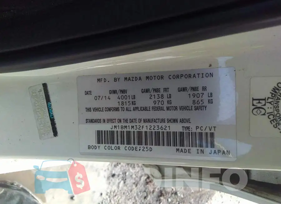 JM1BM1M32F1223621 Photo# 9