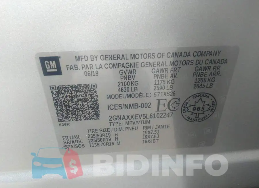 2GNAXXEV5L6102247 Photo# 9
