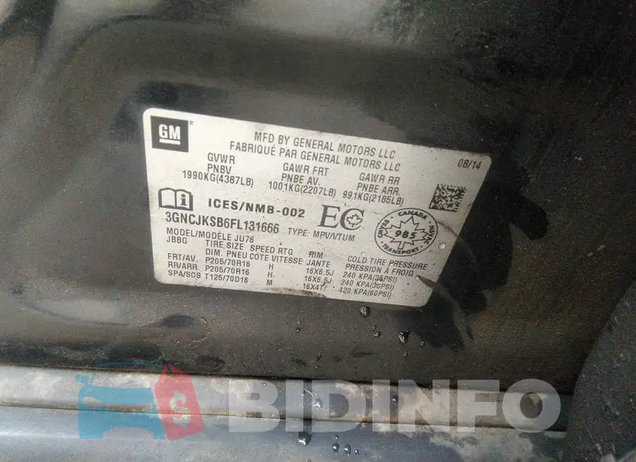 3GNCJKSB6FL131666 Photo# 9