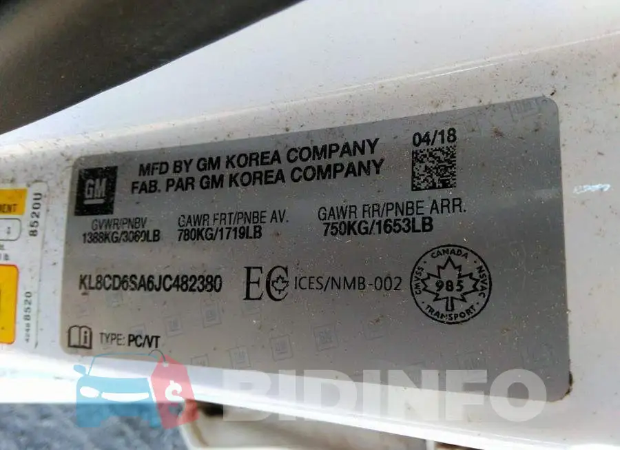 KL8CD6SA6JC482380 Photo# 9
