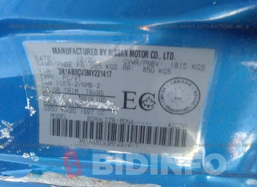 3N1AB8CV3MY221417 Photo# 9