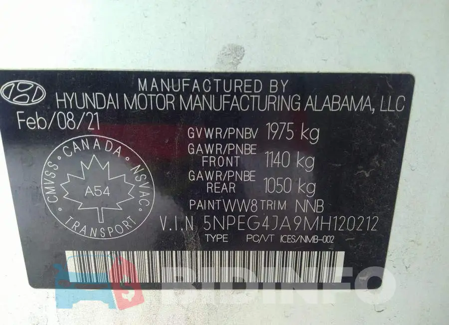 5NPEG4JA9MH120212 Photo# 9