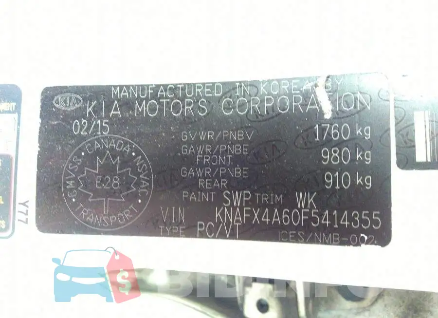 KNAFX4A60F5414355 Photo# 9