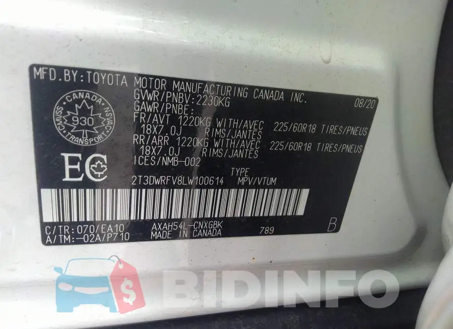 2T3DWRFV8LW100614 Photo# 9