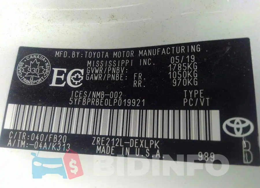 5YFBPRBE0LP019921 Photo# 9
