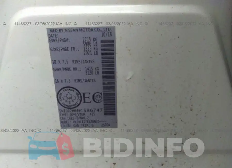 5N1DR2MM4KC586747 Photo# 9