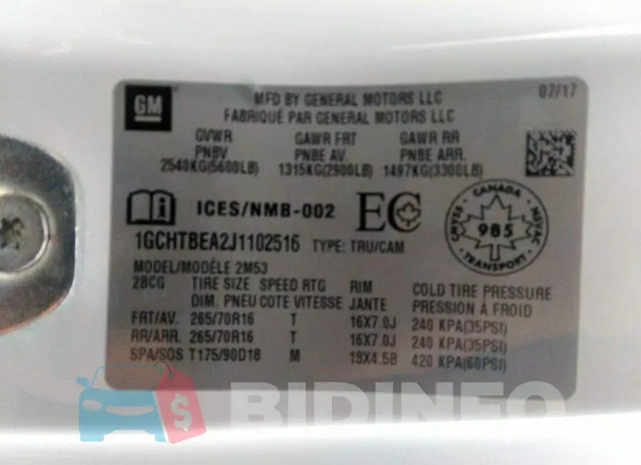 1GCHTBEA2J1102516 Photo# 9