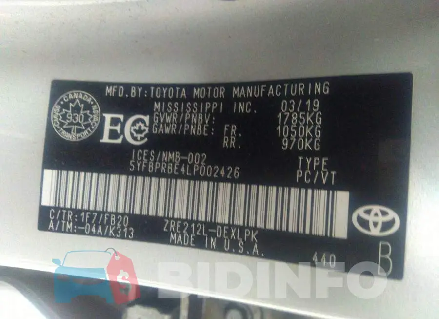 5YFBPRBE4LP002426 Photo# 9