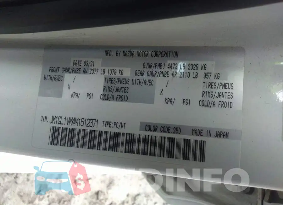 JM1GL1VM4M1612371 Photo# 9