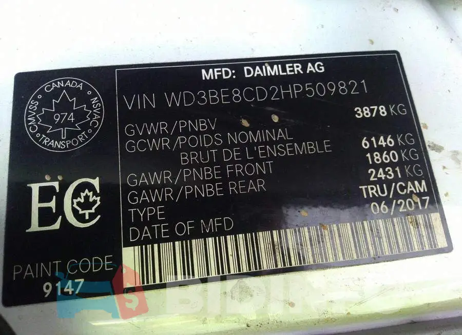 WD3BE8CD2HP509821 Photo# 9