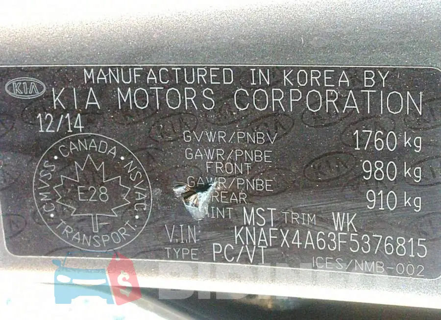 KNAFX4A63F5376815 Photo# 9
