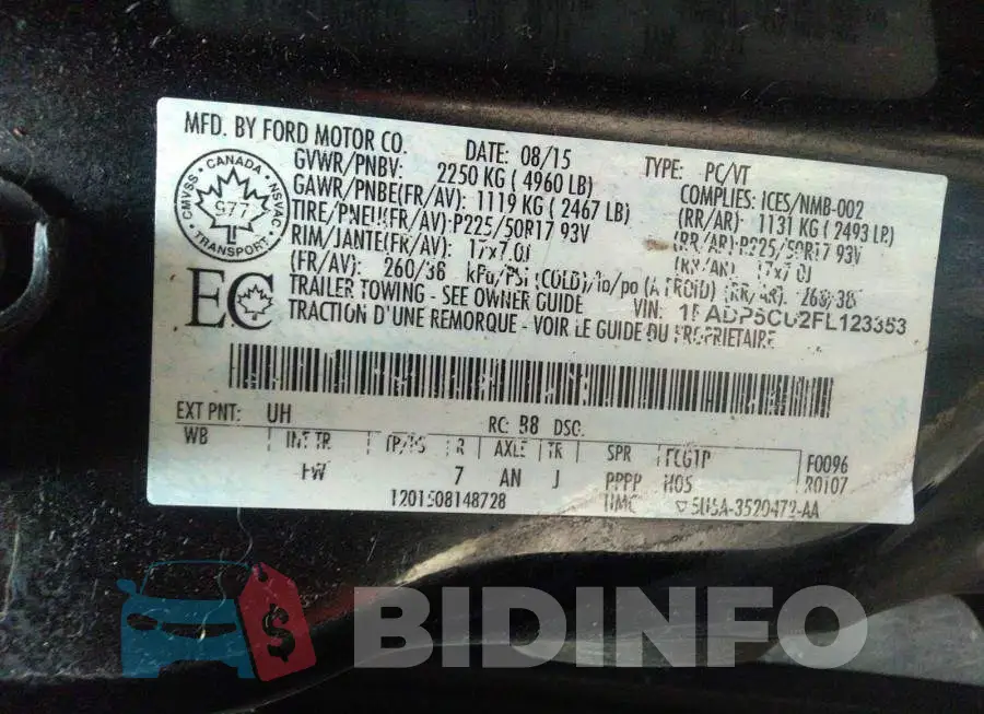 1FADP5CU2FL123353 Photo# 9
