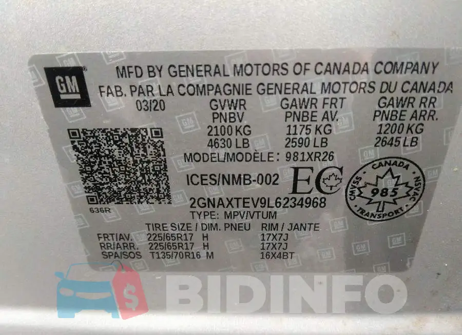 2GNAXTEV9L6234968 Photo# 9