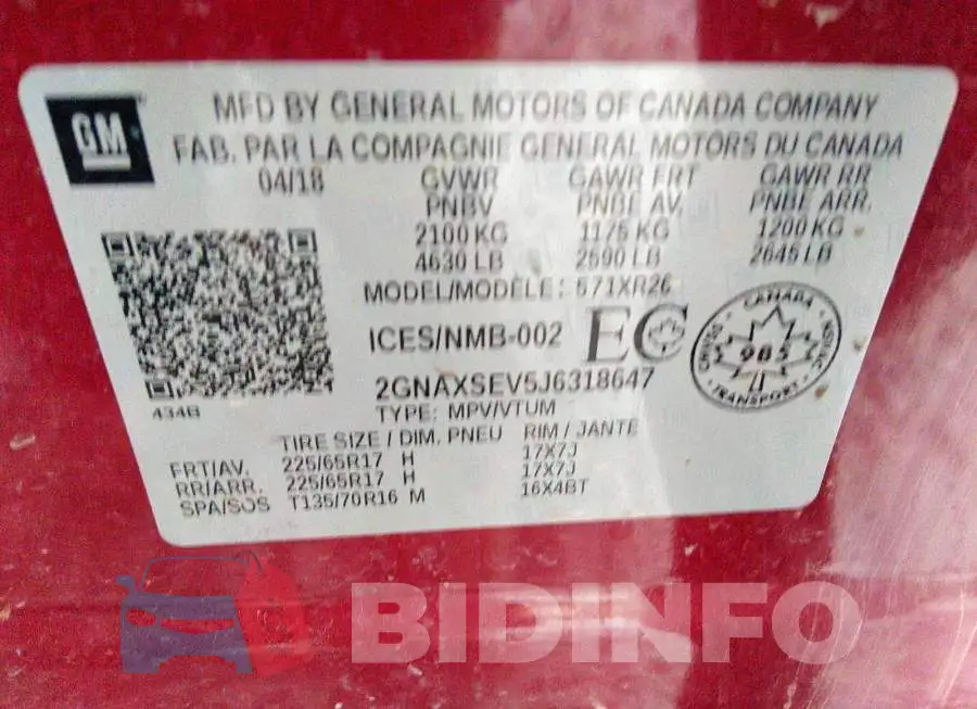 2GNAXSEV5J6318647 Photo# 9