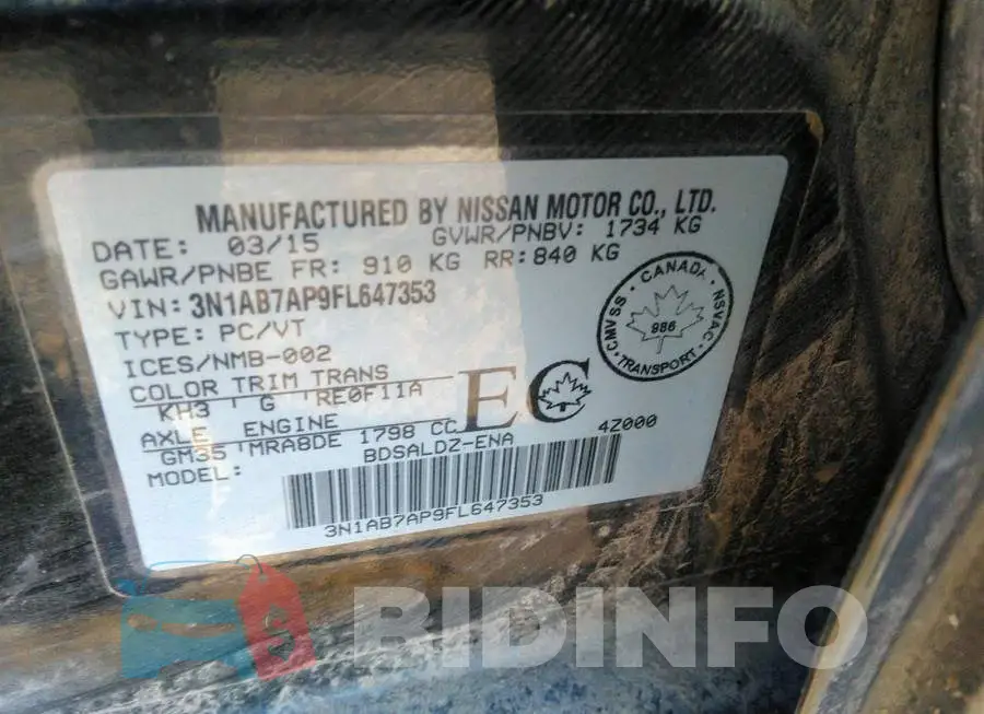 3N1AB7AP9FL647353 Photo# 9
