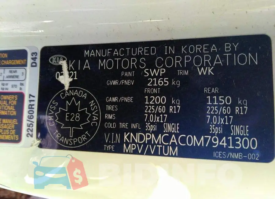 KNDPMCAC0M7941300 Photo# 9