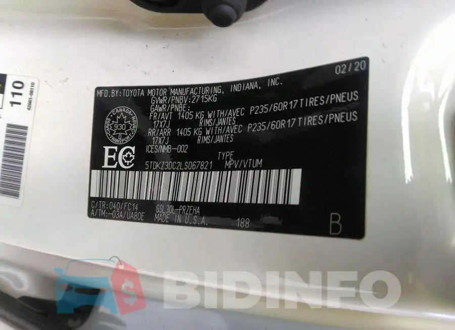 5TDKZ3DC2LS067821 Photo# 9