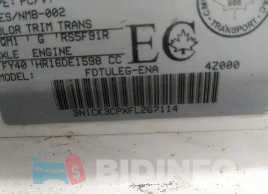 3N1CK3CPXFL267114 Photo# 9
