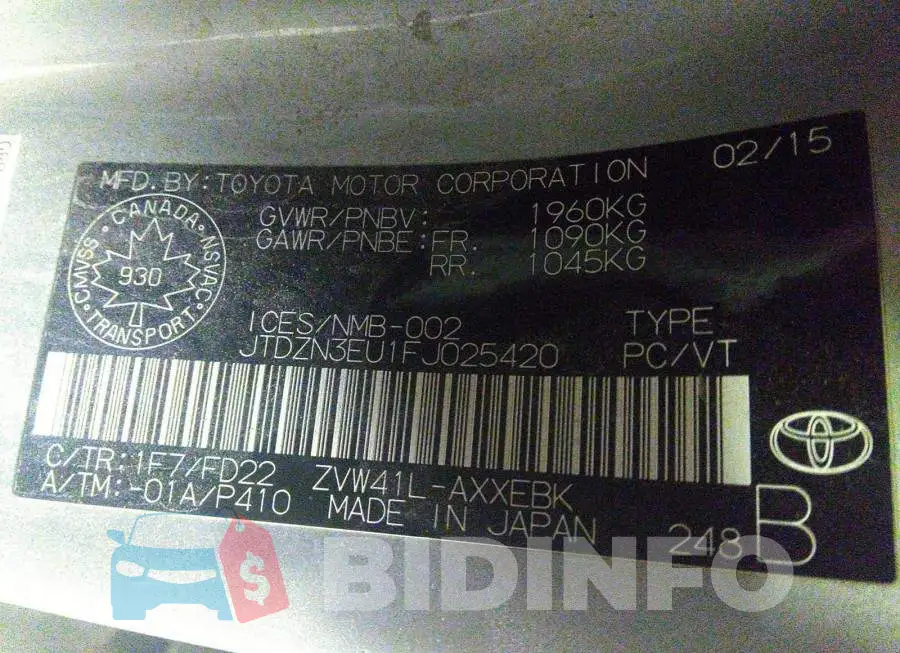 JTDZN3EU1FJ025420 Photo# 9